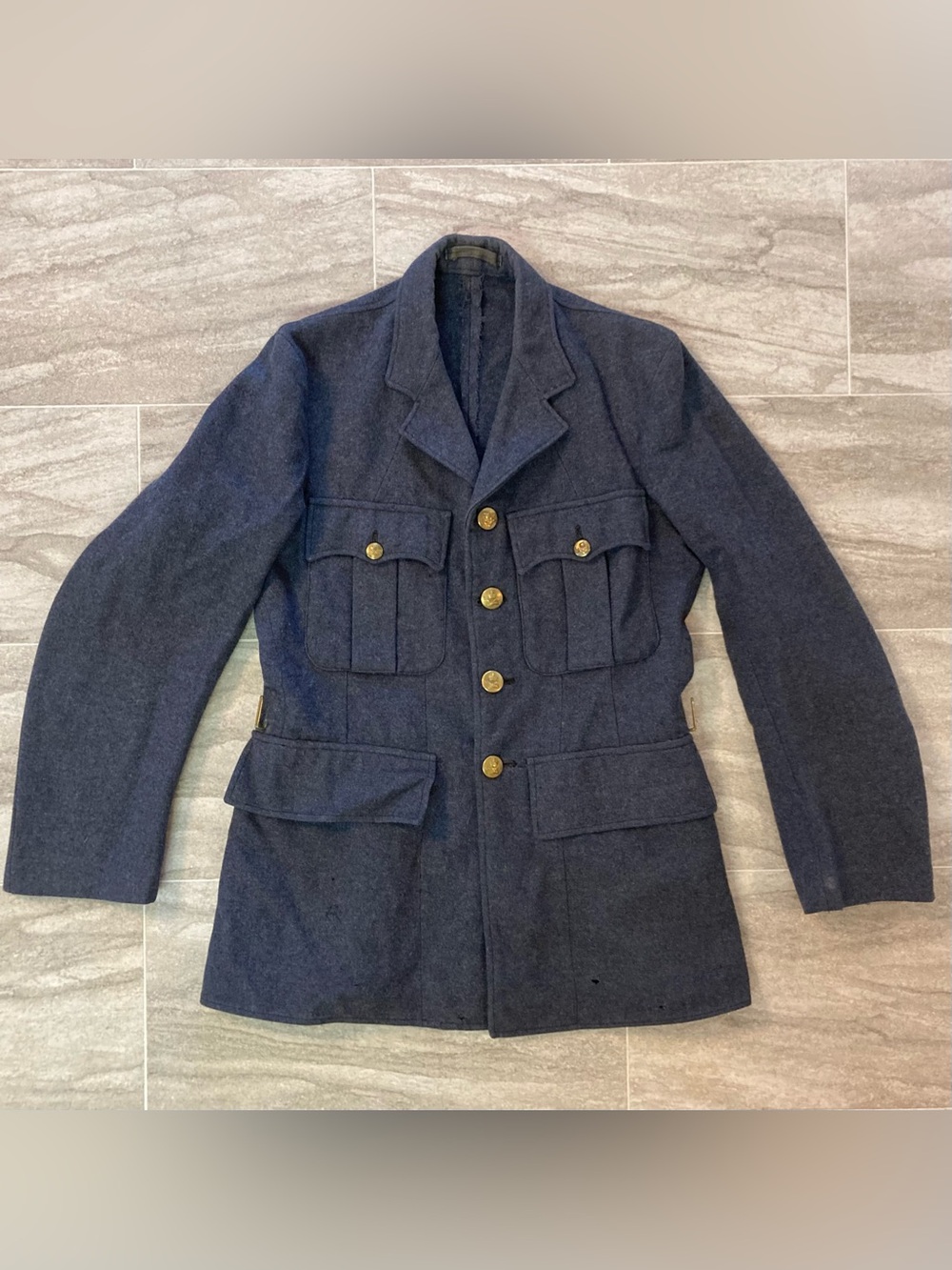Original WW2 WWII RAF Royal Air Force Uniform Tunic Jacket Navy Button Up